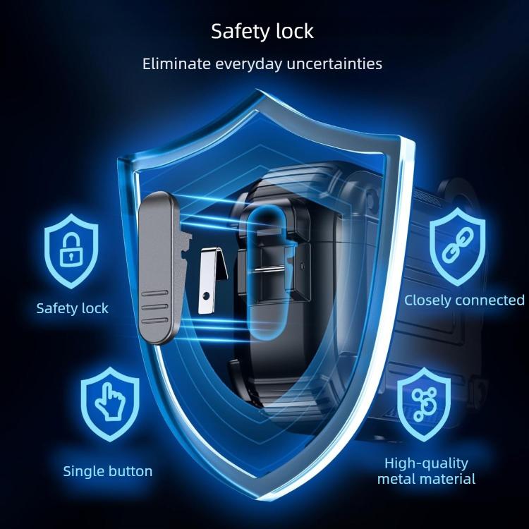 Custodia protettiva per auricolari con fibbia di sicurezza in fibra di carbonio e moschettone Armor, For AirPods Pro 2