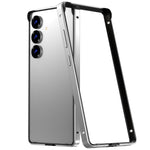 Custodia per telefono con cornice di raffreddamento antiurto a quattro angoli in metallo e silicone ibrido., For Samsung Galaxy S25 5G, For Samsung Galaxy S25+ 5G, For Samsung Galaxy S25 Ultra 5G, For Samsung Galaxy S24 Ultra 5G