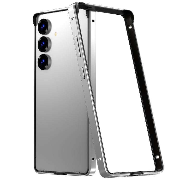 Custodia per telefono con cornice di raffreddamento antiurto a quattro angoli in metallo e silicone ibrido., For Samsung Galaxy S25 5G, For Samsung Galaxy S25+ 5G, For Samsung Galaxy S25 Ultra 5G, For Samsung Galaxy S24 Ultra 5G