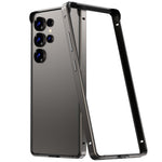 Custodia per telefono con cornice di raffreddamento antiurto a quattro angoli in metallo e silicone ibrido., For Samsung Galaxy S25 5G, For Samsung Galaxy S25+ 5G, For Samsung Galaxy S25 Ultra 5G, For Samsung Galaxy S24 Ultra 5G
