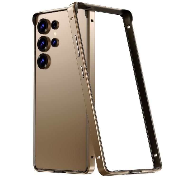 Custodia per telefono con cornice di raffreddamento antiurto a quattro angoli in metallo e silicone ibrido., For Samsung Galaxy S25 5G, For Samsung Galaxy S25+ 5G, For Samsung Galaxy S25 Ultra 5G, For Samsung Galaxy S24 Ultra 5G