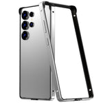 Custodia per telefono con cornice di raffreddamento antiurto a quattro angoli in metallo e silicone ibrido., For Samsung Galaxy S25 5G, For Samsung Galaxy S25+ 5G, For Samsung Galaxy S25 Ultra 5G, For Samsung Galaxy S24 Ultra 5G