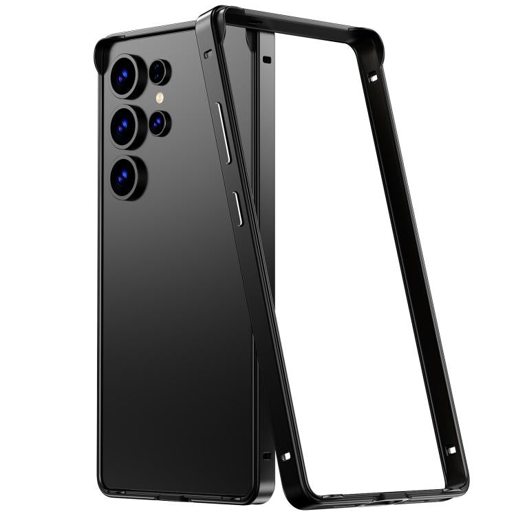 Custodia per telefono con cornice di raffreddamento antiurto a quattro angoli in metallo e silicone ibrido., For Samsung Galaxy S25 5G, For Samsung Galaxy S25+ 5G, For Samsung Galaxy S25 Ultra 5G, For Samsung Galaxy S24 Ultra 5G