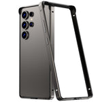 Custodia per telefono con cornice di raffreddamento antiurto a quattro angoli in metallo e silicone ibrido., For Samsung Galaxy S25 5G, For Samsung Galaxy S25+ 5G, For Samsung Galaxy S25 Ultra 5G, For Samsung Galaxy S24 Ultra 5G