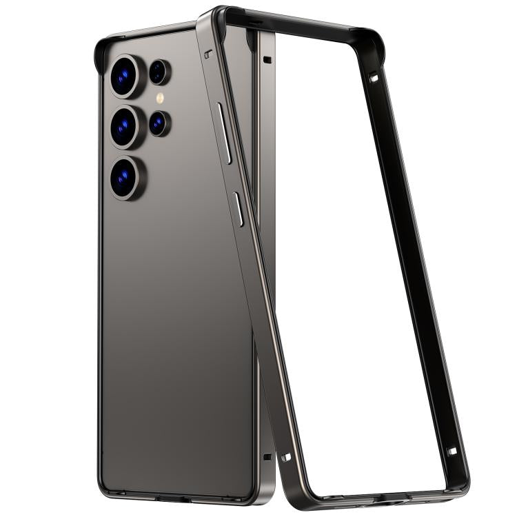 Custodia per telefono con cornice di raffreddamento antiurto a quattro angoli in metallo e silicone ibrido., For Samsung Galaxy S25 5G, For Samsung Galaxy S25+ 5G, For Samsung Galaxy S25 Ultra 5G, For Samsung Galaxy S24 Ultra 5G