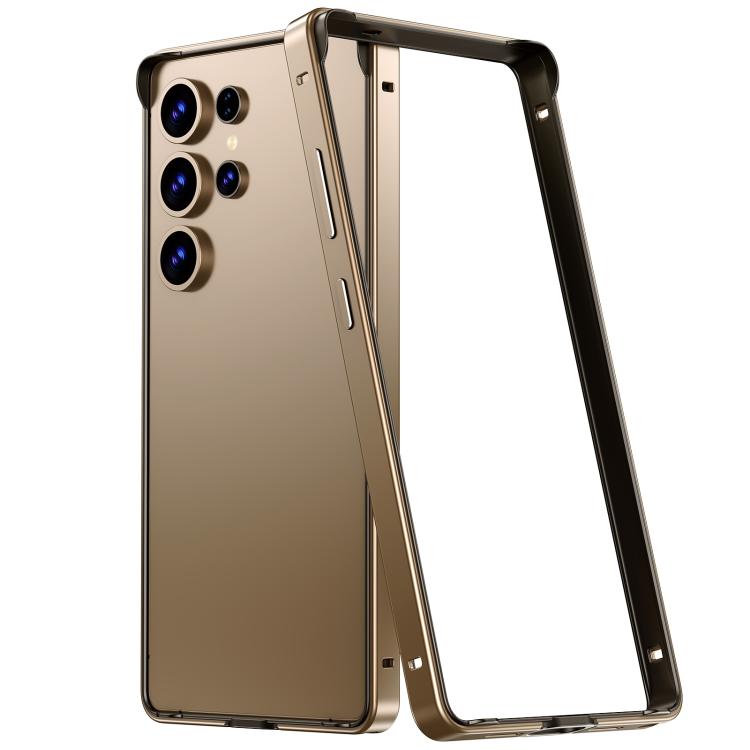 Custodia per telefono con cornice di raffreddamento antiurto a quattro angoli in metallo e silicone ibrido., For Samsung Galaxy S25 5G, For Samsung Galaxy S25+ 5G, For Samsung Galaxy S25 Ultra 5G, For Samsung Galaxy S24 Ultra 5G