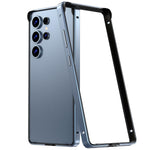Custodia per telefono con cornice di raffreddamento antiurto a quattro angoli in metallo e silicone ibrido., For Samsung Galaxy S25 5G, For Samsung Galaxy S25+ 5G, For Samsung Galaxy S25 Ultra 5G, For Samsung Galaxy S24 Ultra 5G