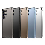 Custodia per telefono con cornice di raffreddamento antiurto a quattro angoli in metallo e silicone ibrido., For Samsung Galaxy S25 5G, For Samsung Galaxy S25+ 5G, For Samsung Galaxy S25 Ultra 5G, For Samsung Galaxy S24 Ultra 5G