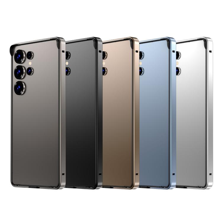 Custodia per telefono con cornice di raffreddamento antiurto a quattro angoli in metallo e silicone ibrido., For Samsung Galaxy S25 5G, For Samsung Galaxy S25+ 5G, For Samsung Galaxy S25 Ultra 5G, For Samsung Galaxy S24 Ultra 5G