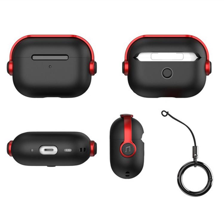 Cover protettiva in TPU per auricolari Music Boy con clip per cordino, For AirPods Pro 3