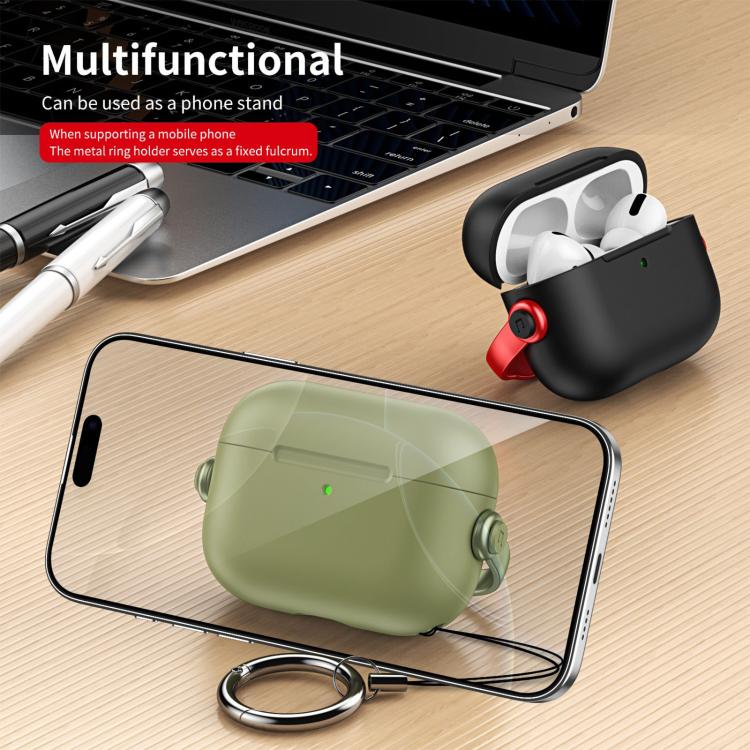 Cover protettiva in TPU per auricolari Music Boy con clip per cordino, For AirPods Pro 3