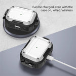Custodia protettiva per auricolari Explorer Buckle con finitura satinata e moschettone., For AirPods Pro 2