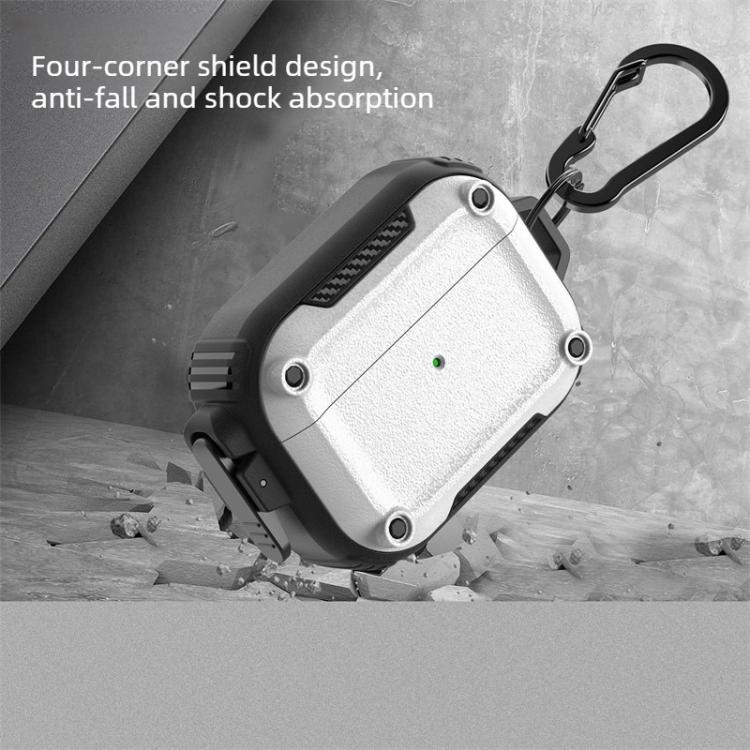 Custodia protettiva per auricolari Explorer Buckle con finitura satinata e moschettone., For AirPods Pro 2