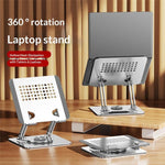 0032 For Laptop / Tablet Rotating Stand Adjustable Height Angle Metal Desk Cooling Rack, Rotating Edition