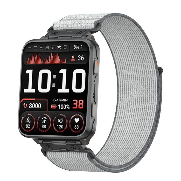 Cinturino per orologio Explorer con connettore in metallo e passante in nylon., For Garmin Venu X1