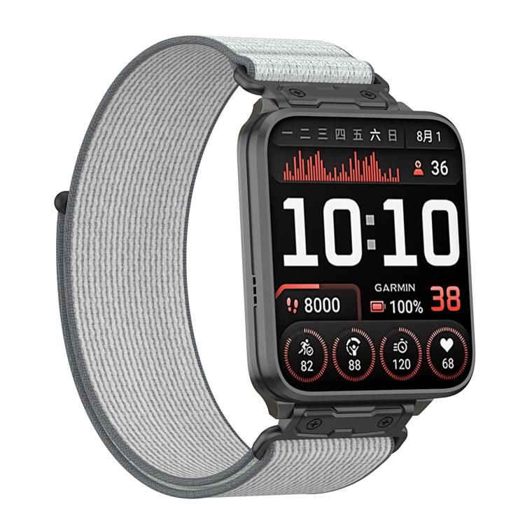 Cinturino per orologio Explorer con connettore in metallo e passante in nylon., For Garmin Venu X1