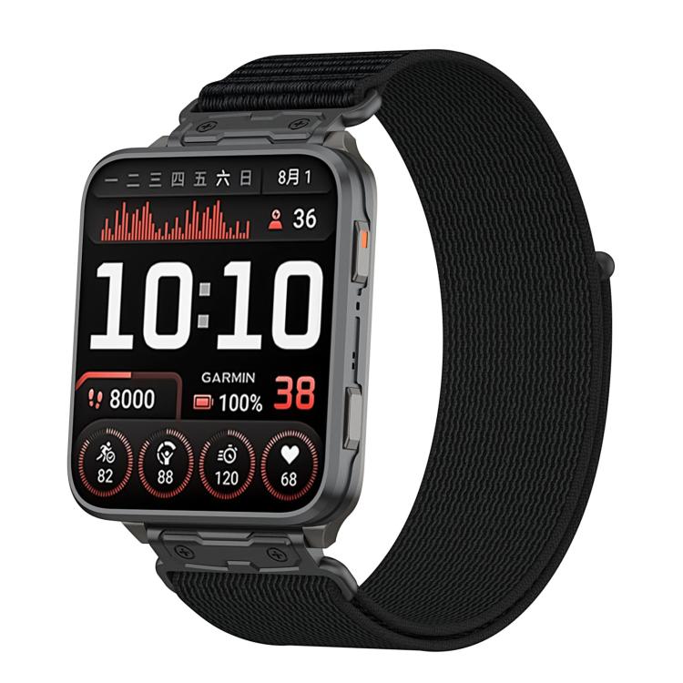 Cinturino per orologio Explorer con connettore in metallo e passante in nylon., For Garmin Venu X1