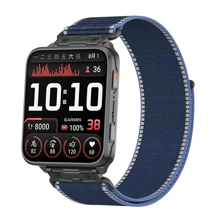Cinturino per orologio Explorer con connettore in metallo e passante in nylon., For Garmin Venu X1
