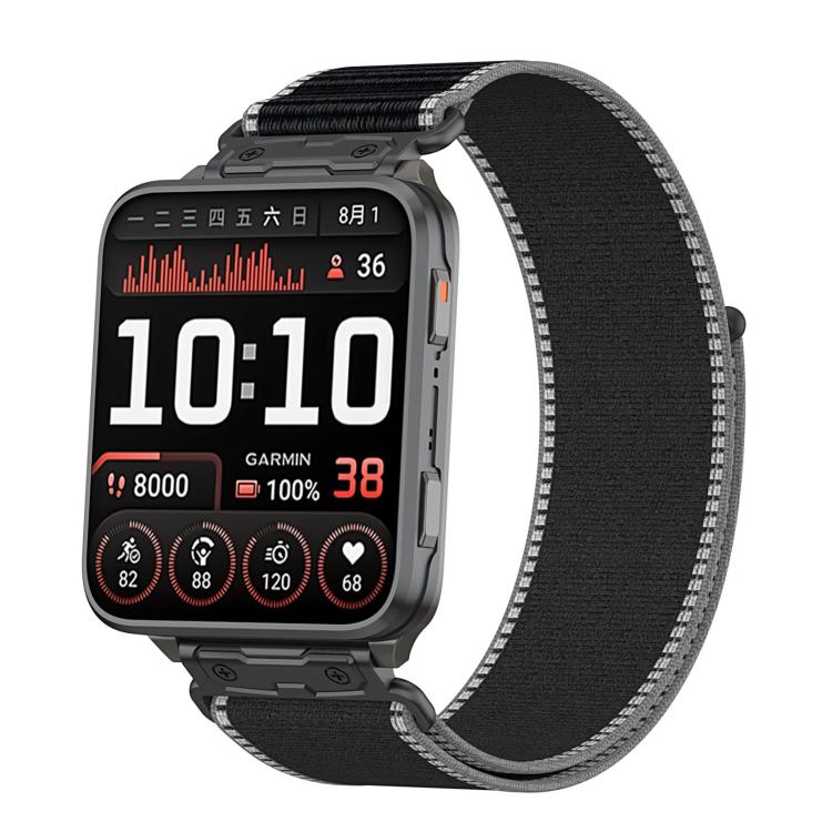 Cinturino per orologio Explorer con connettore in metallo e passante in nylon., For Garmin Venu X1