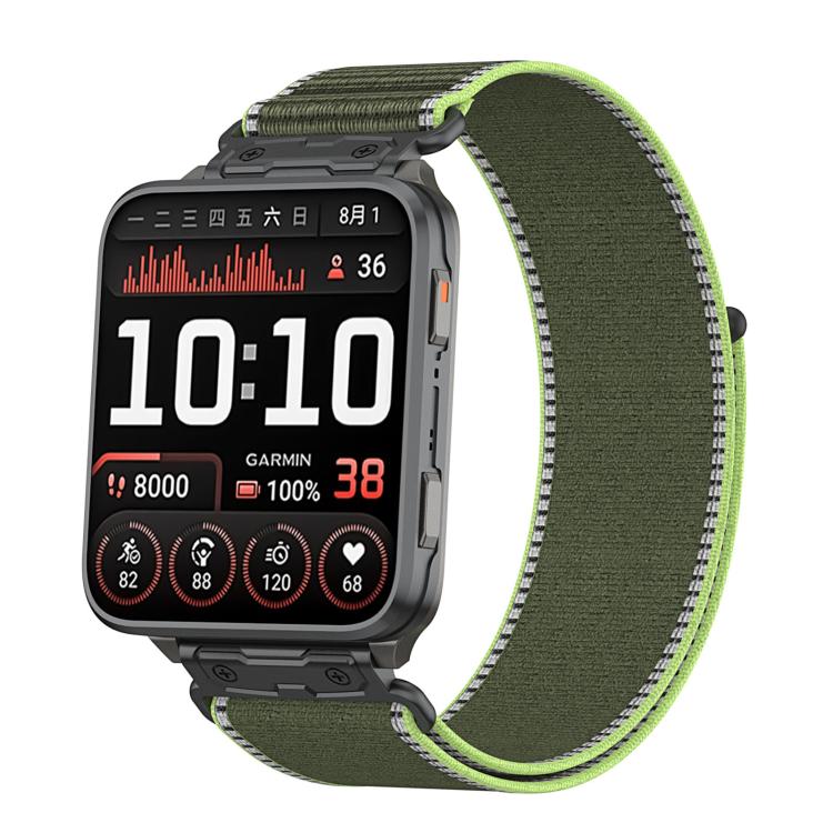 Cinturino per orologio Explorer con connettore in metallo e passante in nylon., For Garmin Venu X1