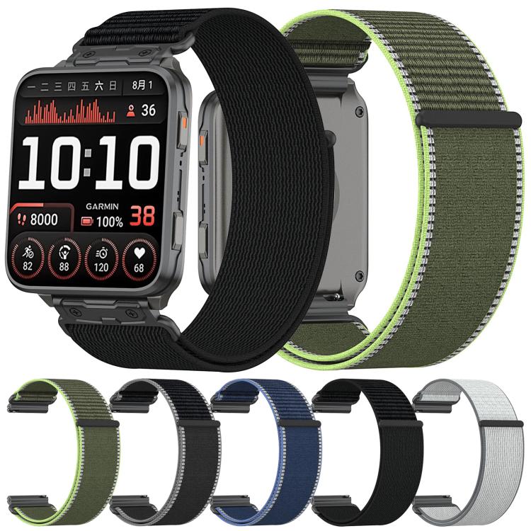 Cinturino per orologio Explorer con connettore in metallo e passante in nylon., For Garmin Venu X1