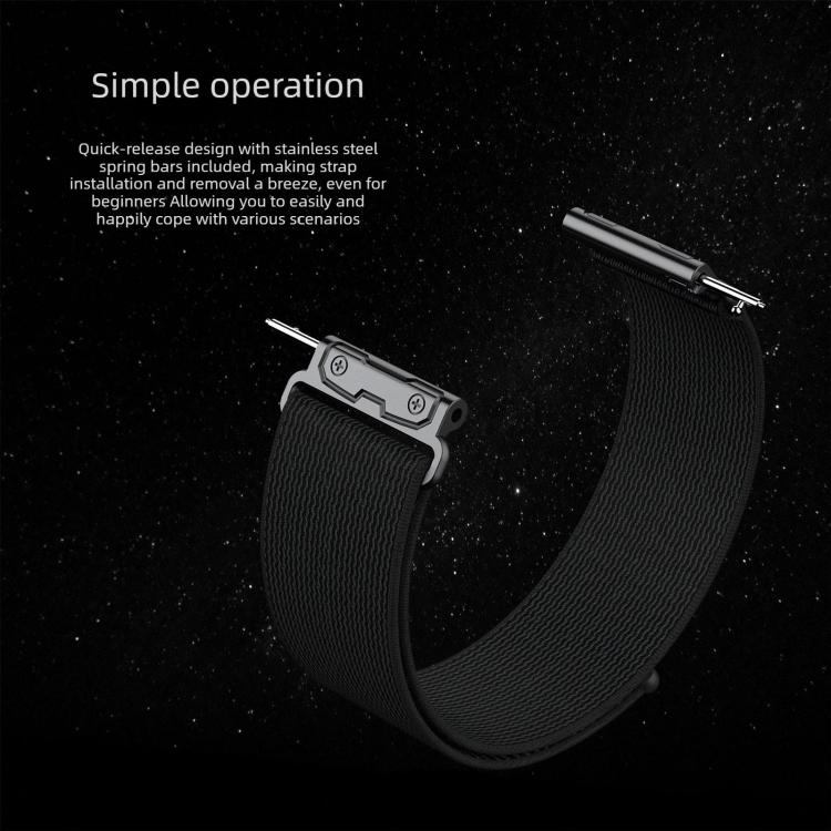 Cinturino per orologio Explorer con connettore in metallo e passante in nylon., For Garmin Venu X1