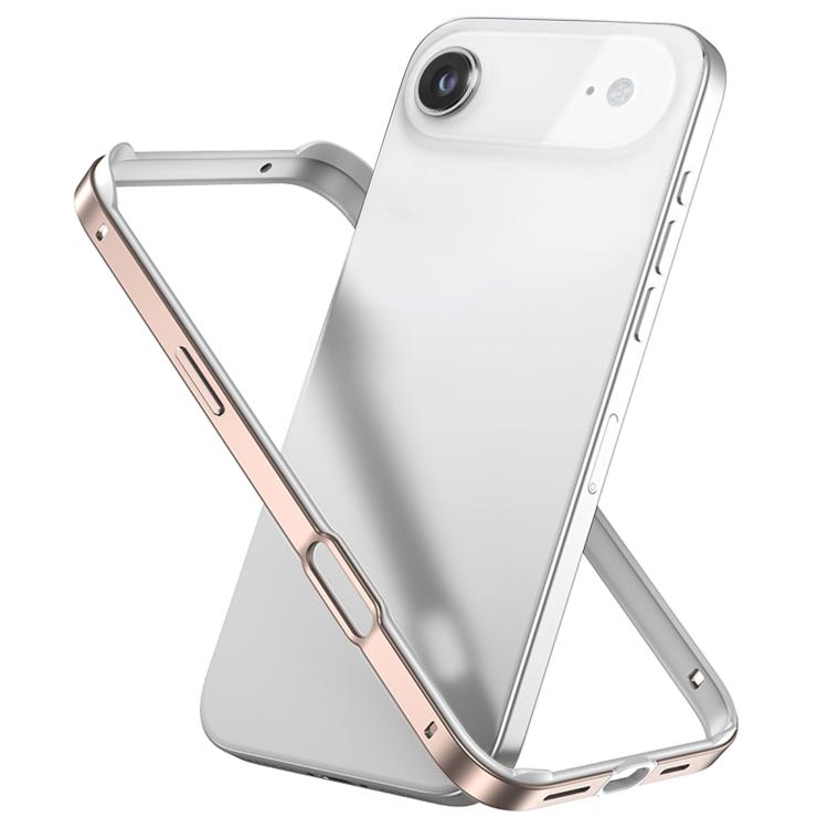 Custodia per telefono con cornice di raffreddamento antiurto a quattro angoli in metallo e silicone ibrido., For iPhone 17, For iPhone Air
