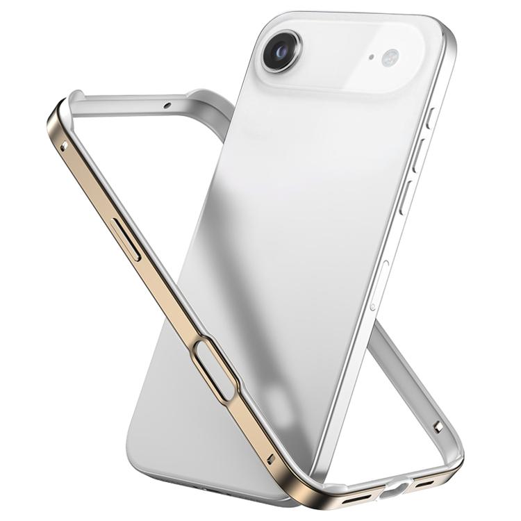 Custodia per telefono con cornice di raffreddamento antiurto a quattro angoli in metallo e silicone ibrido., For iPhone 17, For iPhone Air