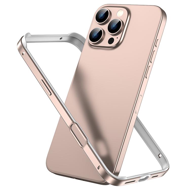 Custodia per telefono con cornice di raffreddamento antiurto a quattro angoli in metallo e silicone ibrido., For iPhone 16 Pro Max, For iPhone 16 Pro