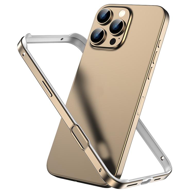 Custodia per telefono con cornice di raffreddamento antiurto a quattro angoli in metallo e silicone ibrido., For iPhone 16 Pro Max, For iPhone 16 Pro