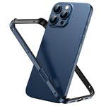 Custodia per telefono con cornice di raffreddamento antiurto a quattro angoli in metallo e silicone ibrido., For iPhone 16 Pro Max, For iPhone 16 Pro