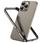 Custodia per telefono con cornice di raffreddamento antiurto a quattro angoli in metallo e silicone ibrido., For iPhone 16 Pro Max, For iPhone 16 Pro