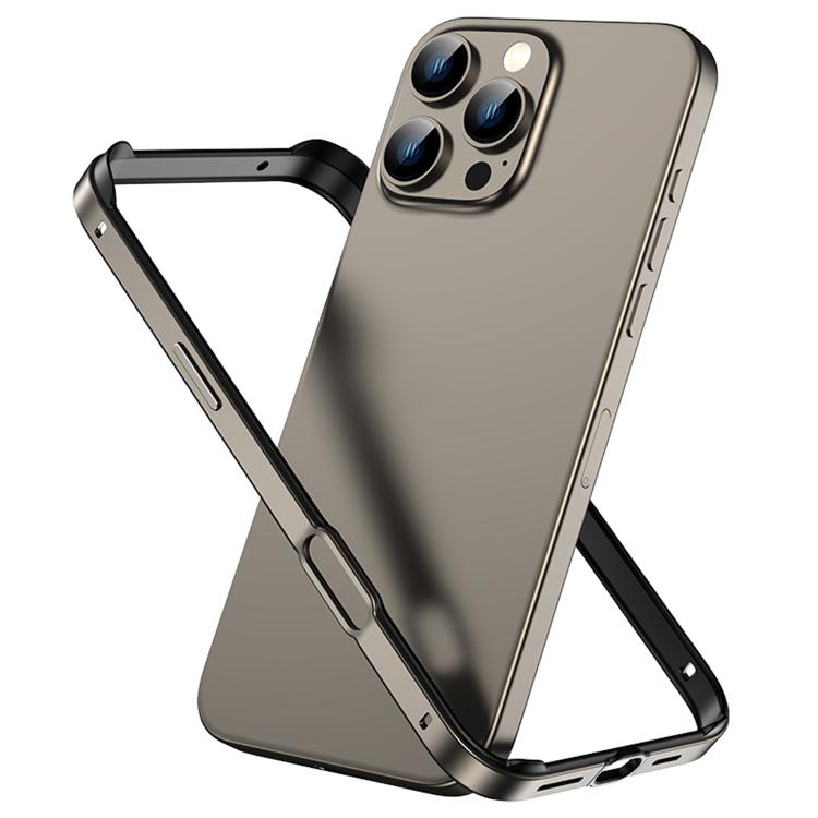 Custodia per telefono con cornice di raffreddamento antiurto a quattro angoli in metallo e silicone ibrido., For iPhone 16 Pro Max, For iPhone 16 Pro