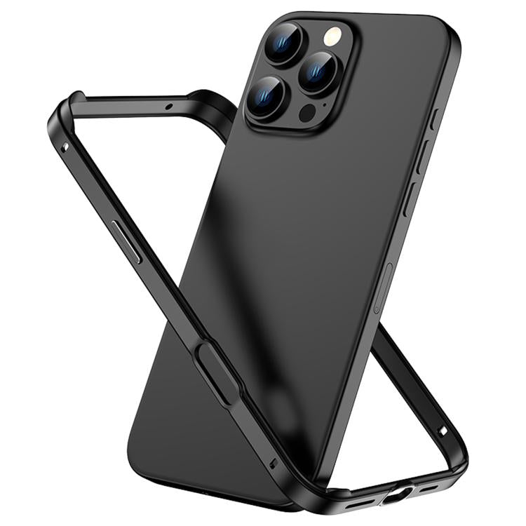 Custodia per telefono con cornice di raffreddamento antiurto a quattro angoli in metallo e silicone ibrido., For iPhone 16 Pro Max, For iPhone 16 Pro