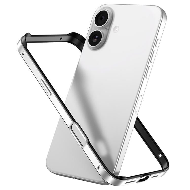 Custodia per telefono con cornice di raffreddamento antiurto a quattro angoli in metallo e silicone ibrido., For iPhone 16 Pro Max, For iPhone 16 Pro