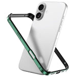 Custodia per telefono con cornice di raffreddamento antiurto a quattro angoli in metallo e silicone ibrido., For iPhone 16 Plus, For iPhone 16