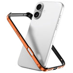 Custodia per telefono con cornice di raffreddamento antiurto a quattro angoli in metallo e silicone ibrido., For iPhone 16 Plus, For iPhone 16