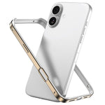 Custodia per telefono con cornice di raffreddamento antiurto a quattro angoli in metallo e silicone ibrido., For iPhone 16 Plus, For iPhone 16