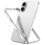 Custodia per telefono con cornice di raffreddamento antiurto a quattro angoli in metallo e silicone ibrido., For iPhone 16 Plus, For iPhone 16