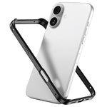 Custodia per telefono con cornice di raffreddamento antiurto a quattro angoli in metallo e silicone ibrido., For iPhone 16 Plus, For iPhone 16