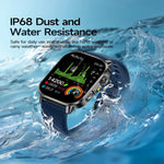 Smartwatch ET571 con schermo a colori da 2 pollici, Bluetooth e cinturino in silicone, supporto per il monitoraggio della salute/ECG.