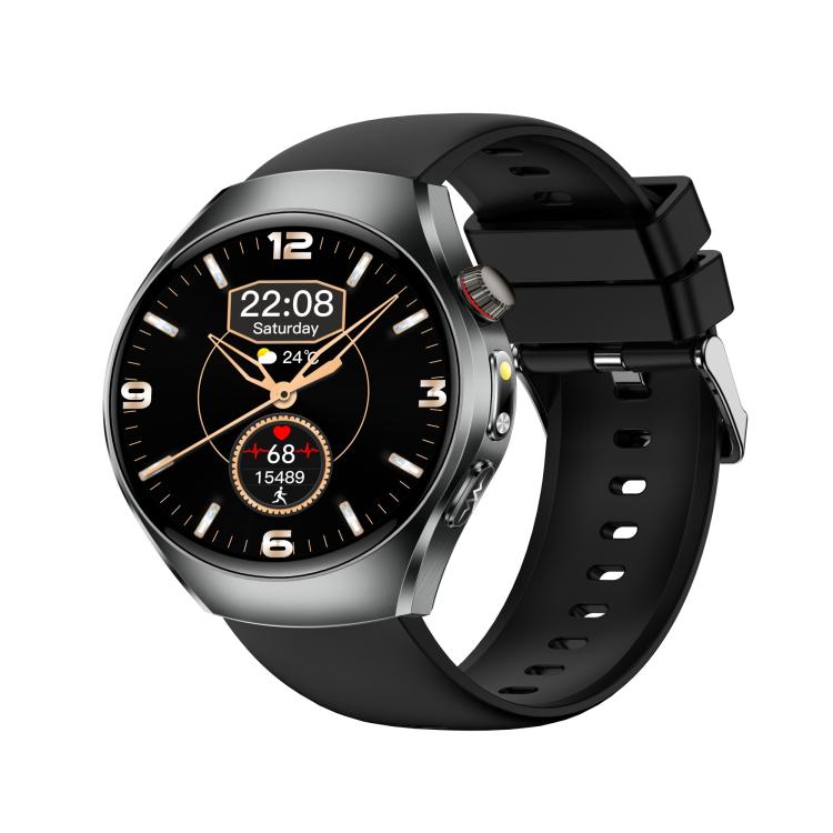 Smartwatch ET460 con schermo a colori da 1,47 pollici, chiamate Bluetooth, cinturino in silicone e supporto per il monitoraggio della salute/ECG.