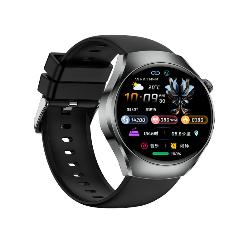 Smartwatch ET460 con schermo a colori da 1,47 pollici, chiamate Bluetooth, cinturino in silicone e supporto per il monitoraggio della salute/ECG.