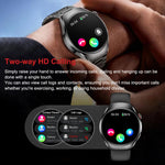 Smartwatch ET460 con schermo a colori da 1,47 pollici, chiamate Bluetooth, cinturino in pelle vegana e supporto per il monitoraggio della salute/ECG.