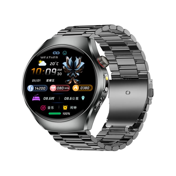 Smartwatch ET460 con schermo a colori da 1,47 pollici, chiamate Bluetooth, cinturino in acciaio e supporto per il monitoraggio della salute/ECG.