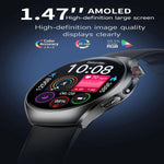 Smartwatch ET460 con schermo a colori da 1,47 pollici, chiamate Bluetooth, cinturino in acciaio e supporto per il monitoraggio della salute/ECG.