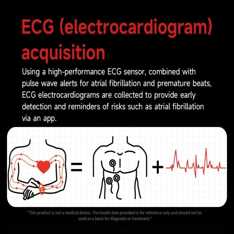 Smartwatch ET460 con schermo a colori da 1,47 pollici, chiamate Bluetooth, cinturino in acciaio e supporto per il monitoraggio della salute/ECG.