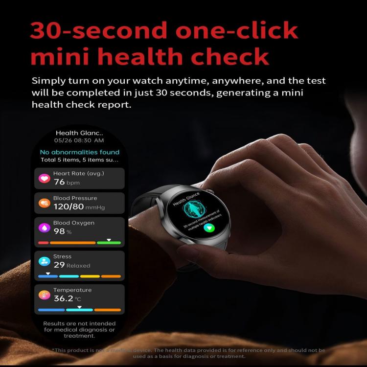 Smartwatch ET460 con schermo a colori da 1,47 pollici, chiamate Bluetooth, cinturino in acciaio e supporto per il monitoraggio della salute/ECG.