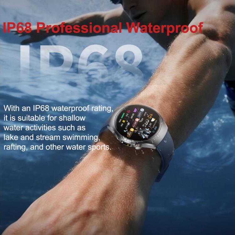 Smartwatch ET460 con schermo a colori da 1,47 pollici, chiamate Bluetooth, cinturino in acciaio e supporto per il monitoraggio della salute/ECG.