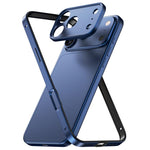 Custodia sottile per telefono con cornice in metallo, ibrida in lega di alluminio e silicone, con bordo in silicone e sistema di raffreddamento integrato., For iPhone 17 Pro Max, For iPhone 17 Pro